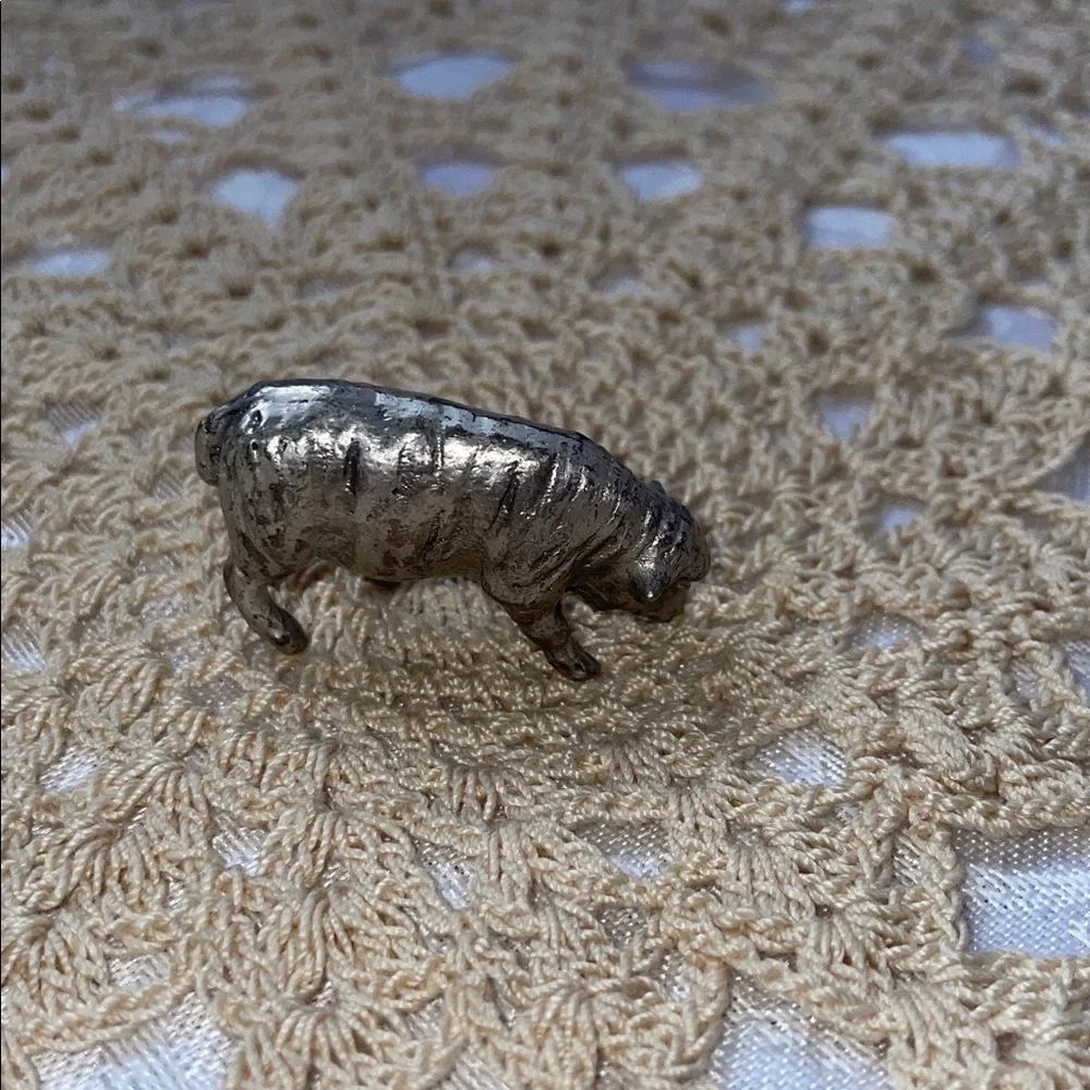 Vintage 1984 Handcrafted  Pewter Silver Animal Figurine Set.  Qty. (5) - Picture 5 of 7